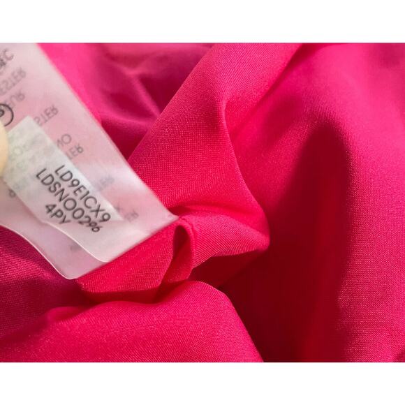 karl lagerfeld paris pink ruffle crepe 3/4 sleeve dress size 2 - Picture 7 of 7